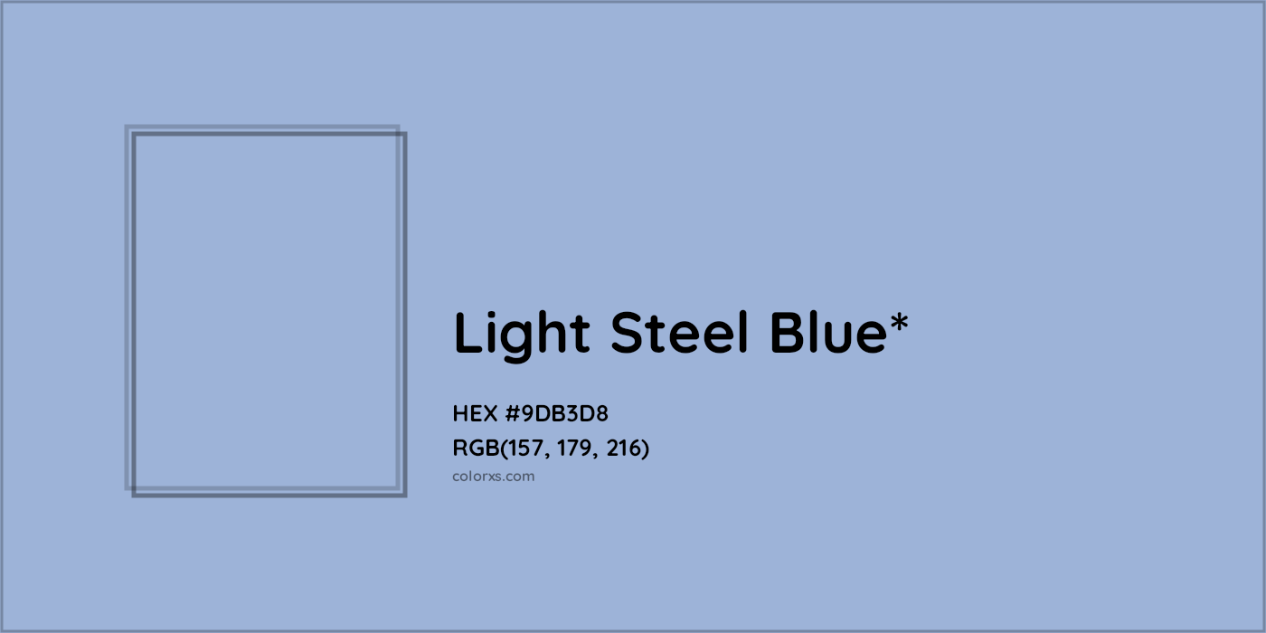 HEX #9DB3D8 Color Name, Color Code, Palettes, Similar Paints, Images
