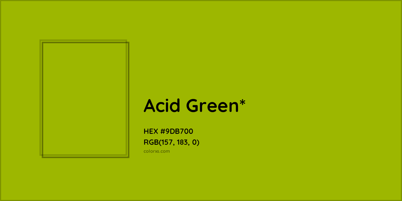 HEX #9DB700 Color Name, Color Code, Palettes, Similar Paints, Images