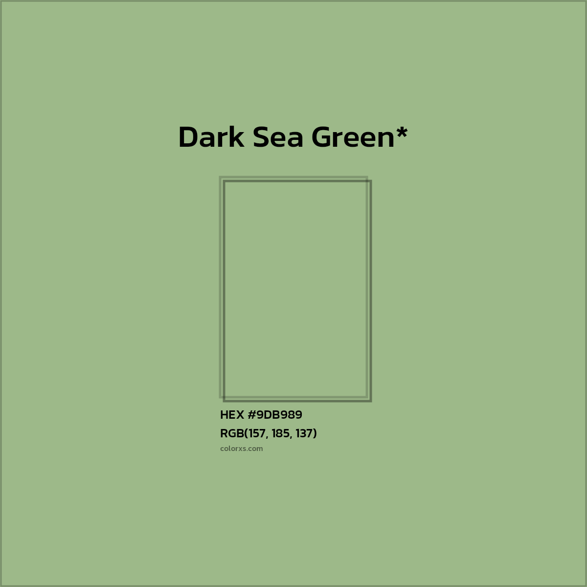 HEX #9DB989 Color Name, Color Code, Palettes, Similar Paints, Images