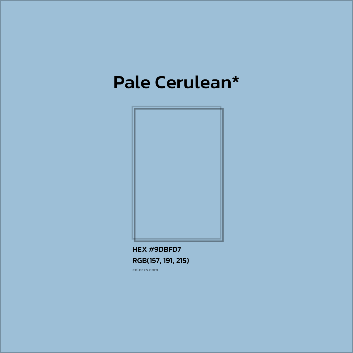 HEX #9DBFD7 Color Name, Color Code, Palettes, Similar Paints, Images