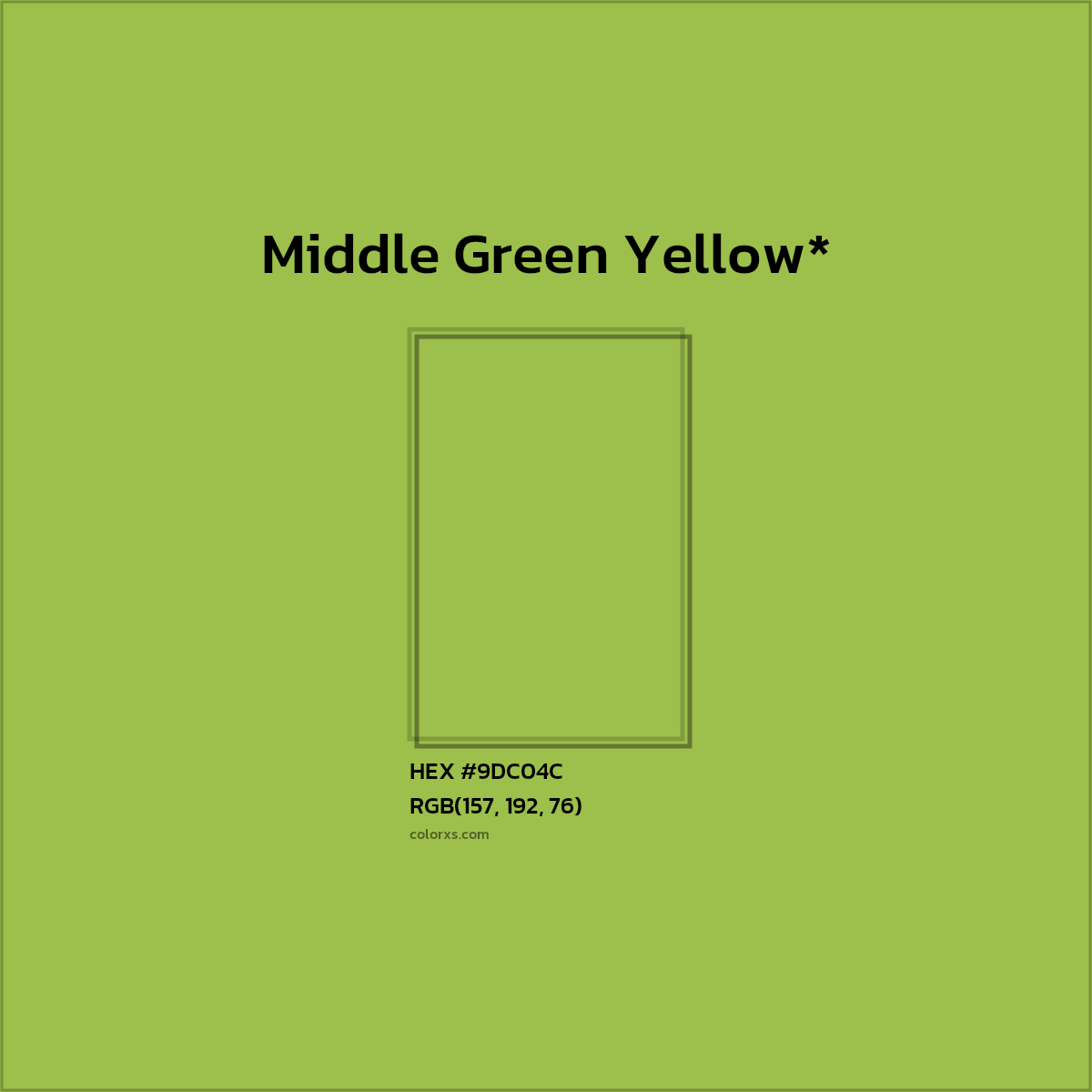 HEX #9DC04C Color Name, Color Code, Palettes, Similar Paints, Images