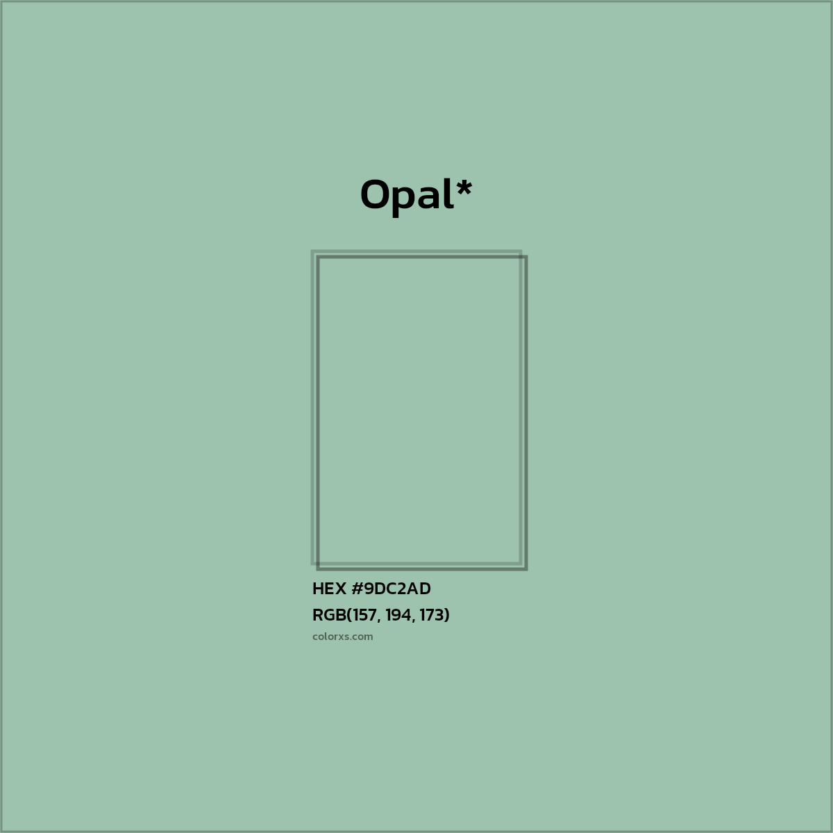 HEX #9DC2AD Color Name, Color Code, Palettes, Similar Paints, Images