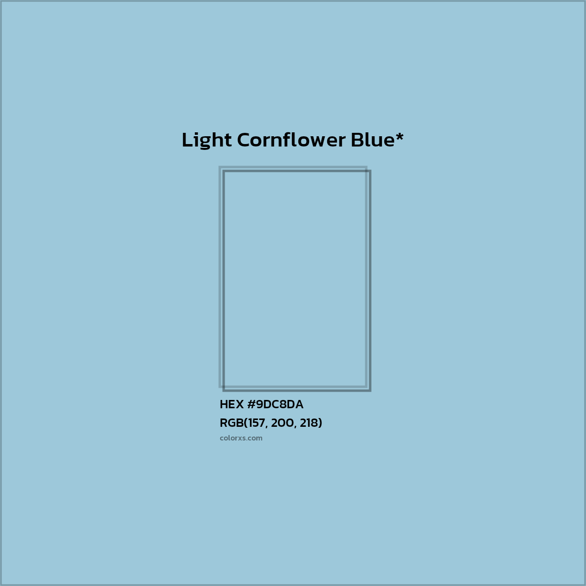 HEX #9DC8DA Color Name, Color Code, Palettes, Similar Paints, Images