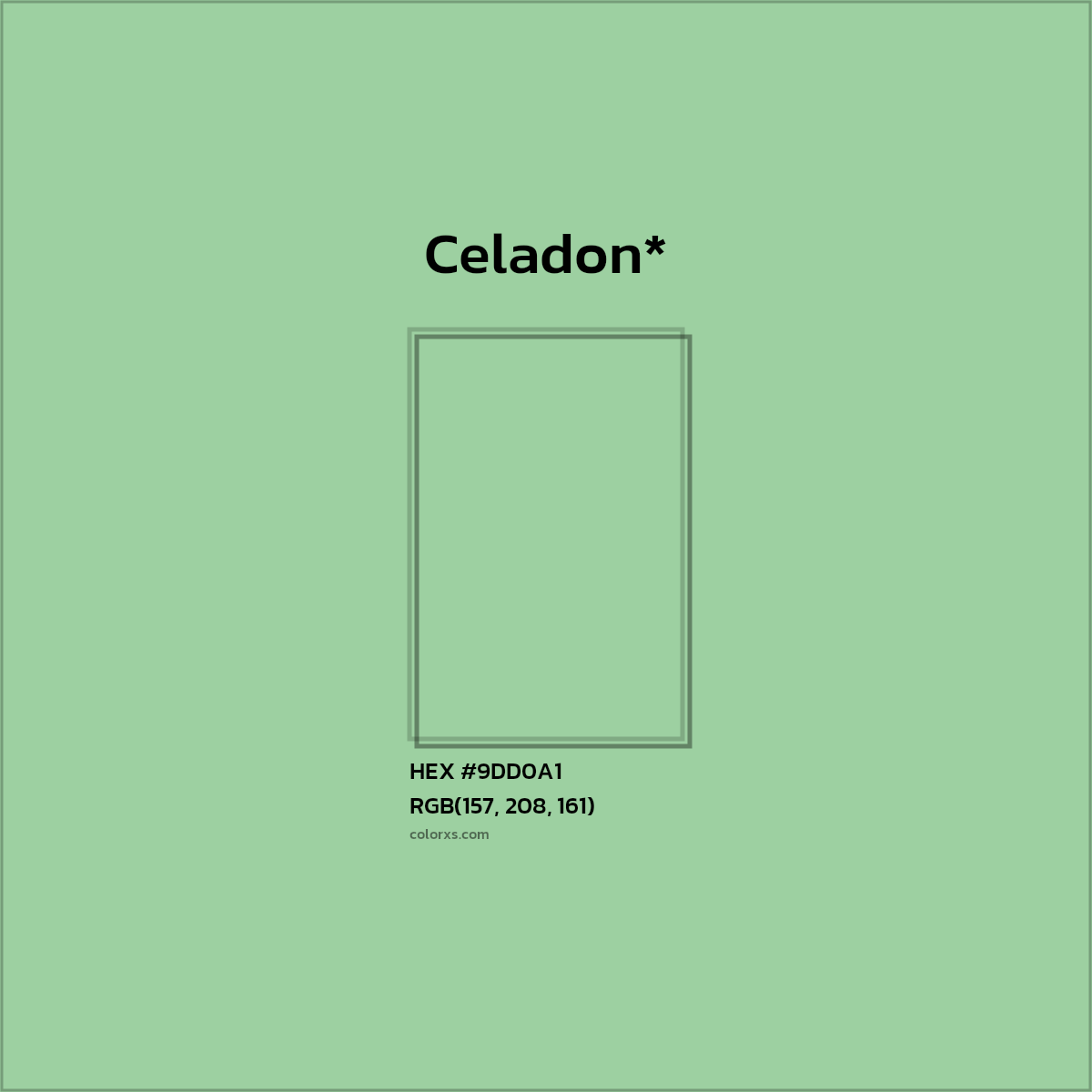 HEX #9DD0A1 Color Name, Color Code, Palettes, Similar Paints, Images