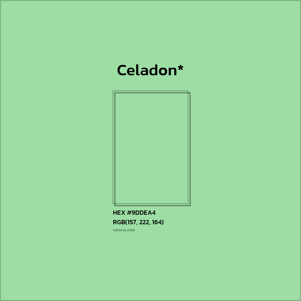 HEX #9DDEA4 Color Name, Color Code, Palettes, Similar Paints, Images