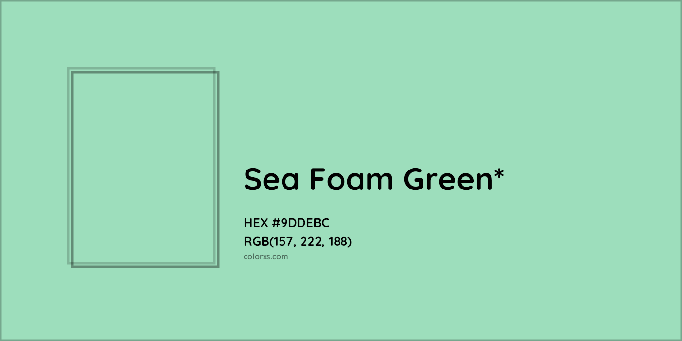 HEX #9DDEBC Color Name, Color Code, Palettes, Similar Paints, Images