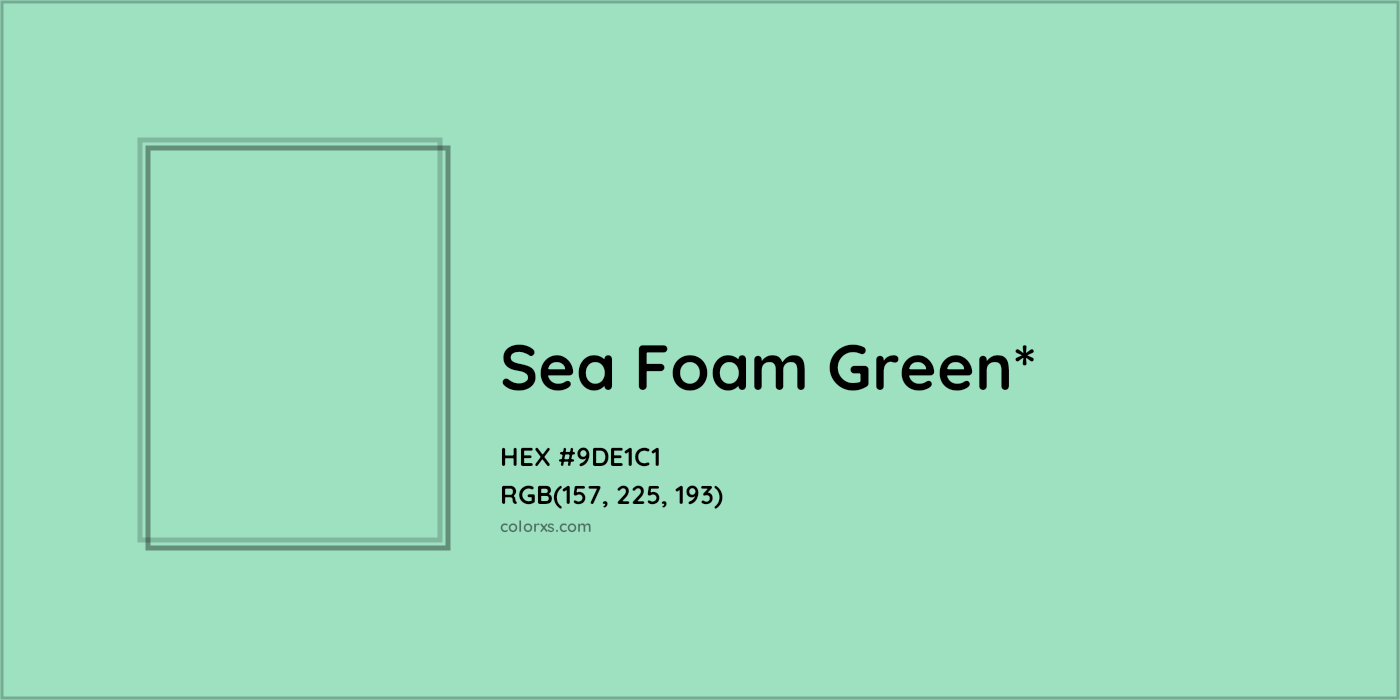 HEX #9DE1C1 Color Name, Color Code, Palettes, Similar Paints, Images