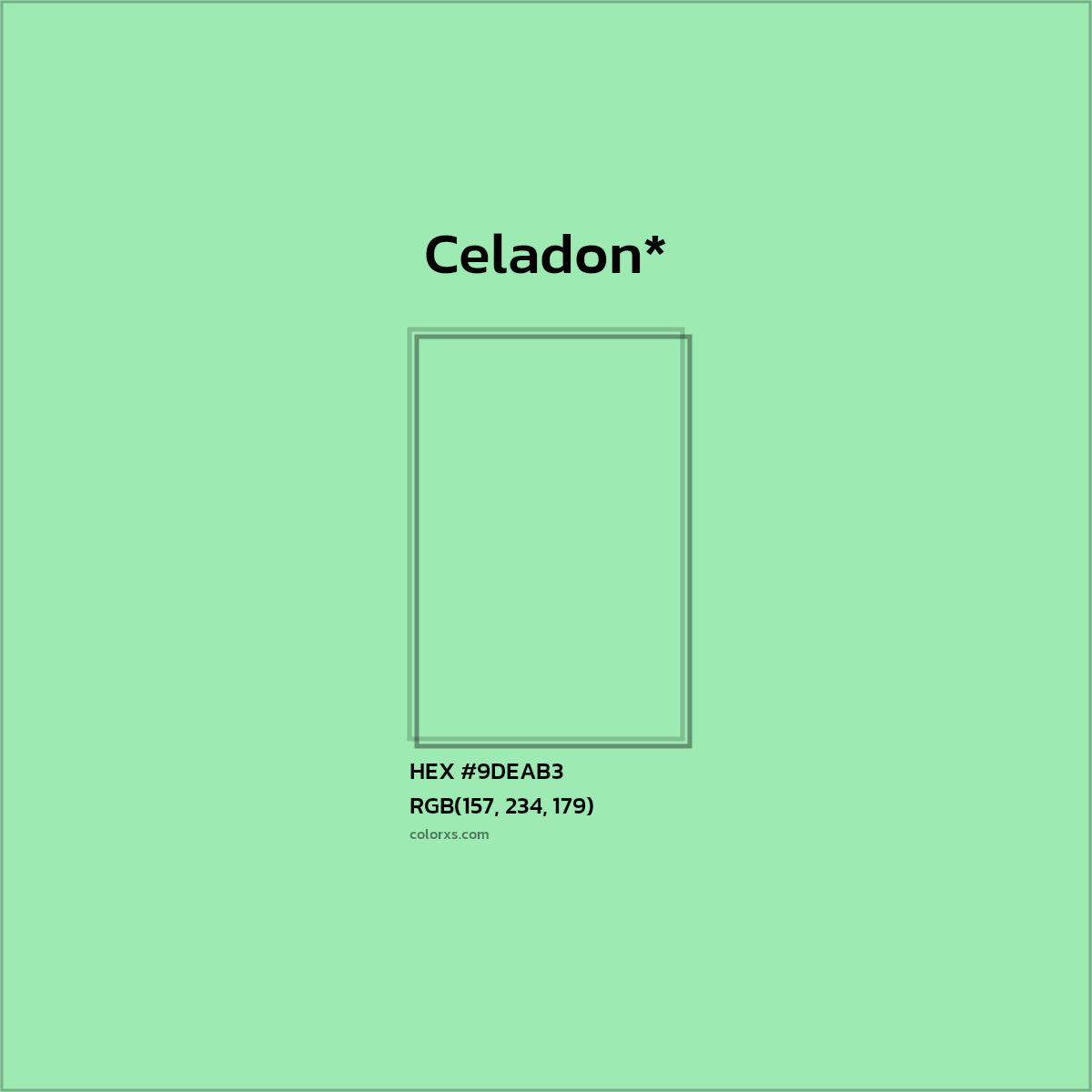 HEX #9DEAB3 Color Name, Color Code, Palettes, Similar Paints, Images
