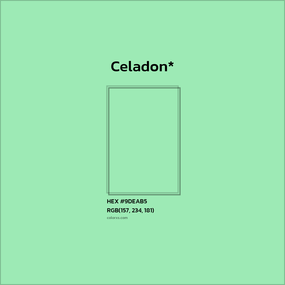 HEX #9DEAB5 Color Name, Color Code, Palettes, Similar Paints, Images