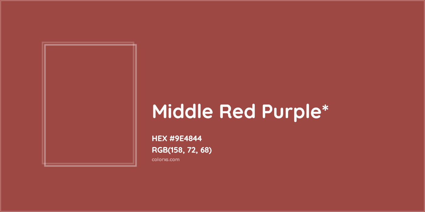 HEX #9E4844 Color Name, Color Code, Palettes, Similar Paints, Images