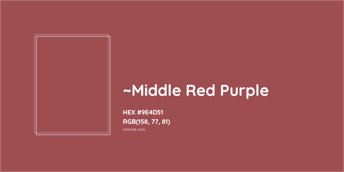 HEX #9E4D51 Color Name, Color Code, Palettes, Similar Paints, Images