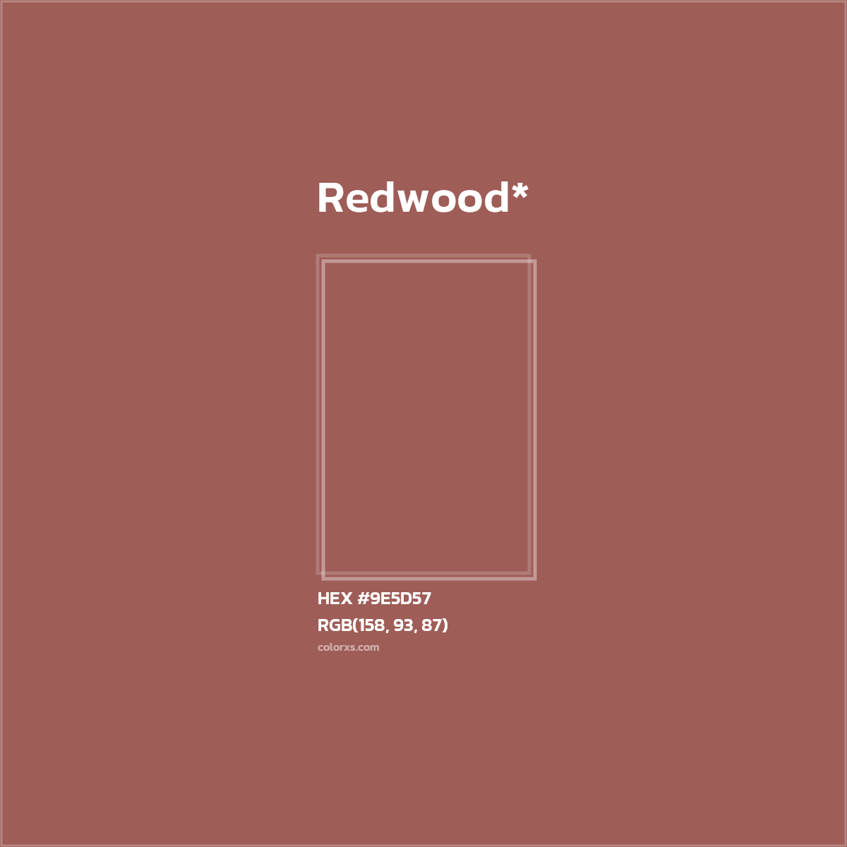 HEX #9E5D57 Color Name, Color Code, Palettes, Similar Paints, Images