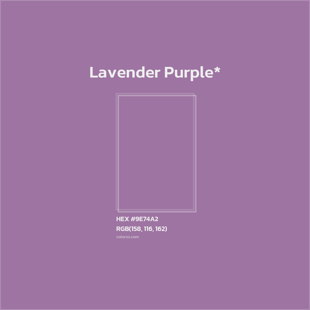 HEX #9E74A2 Color Name, Color Code, Palettes, Similar Paints, Images