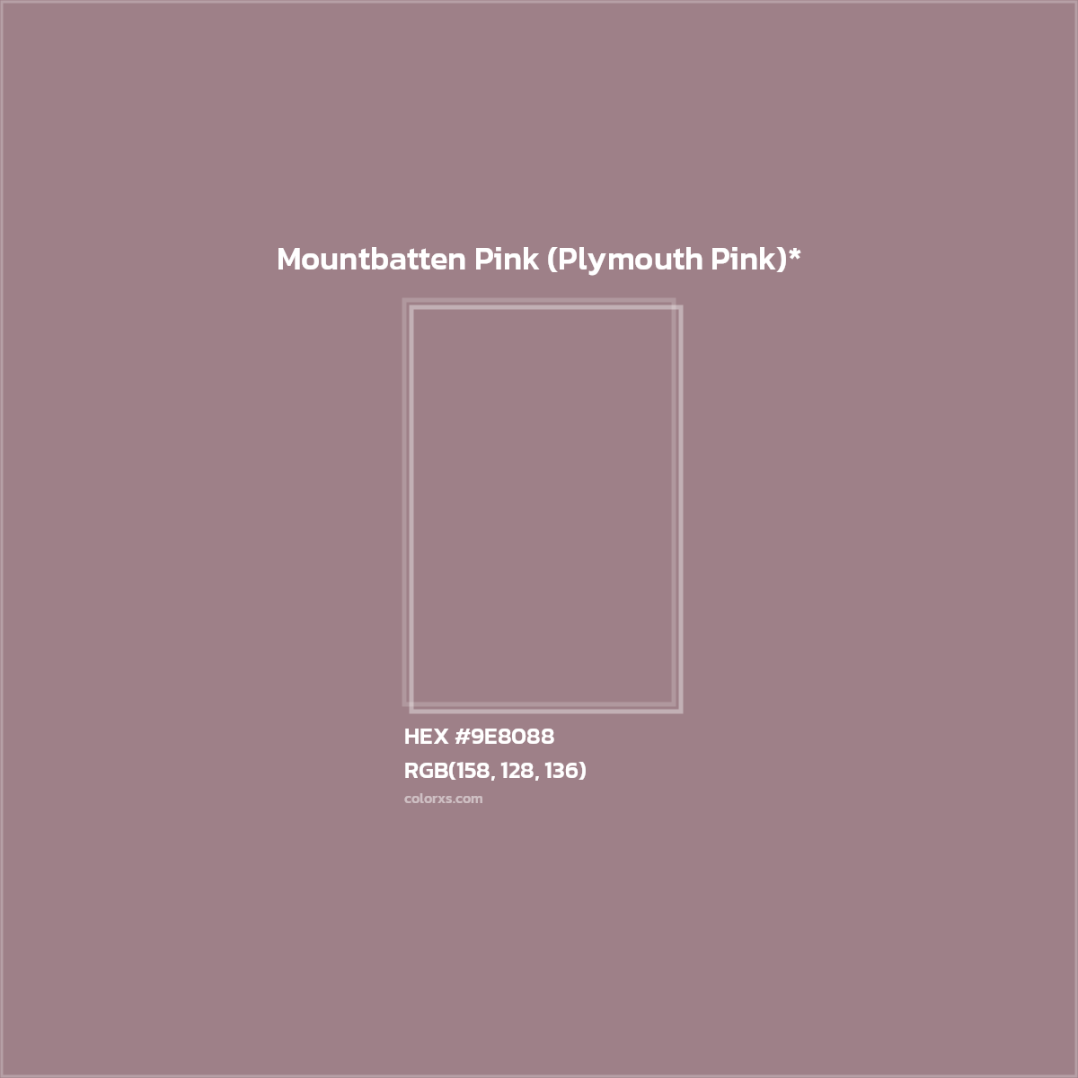 HEX #9E8088 Color Name, Color Code, Palettes, Similar Paints, Images