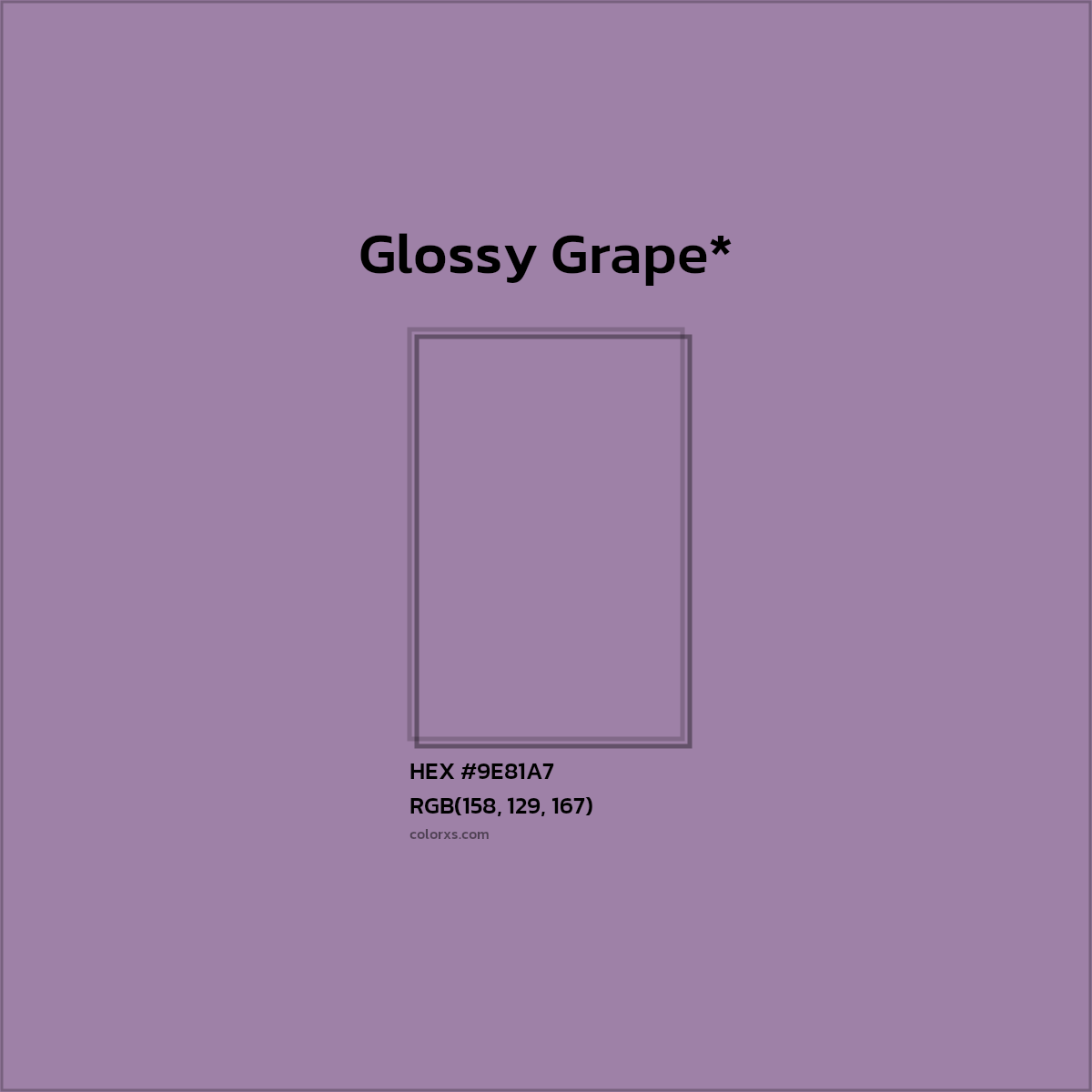 HEX #9E81A7 Color Name, Color Code, Palettes, Similar Paints, Images