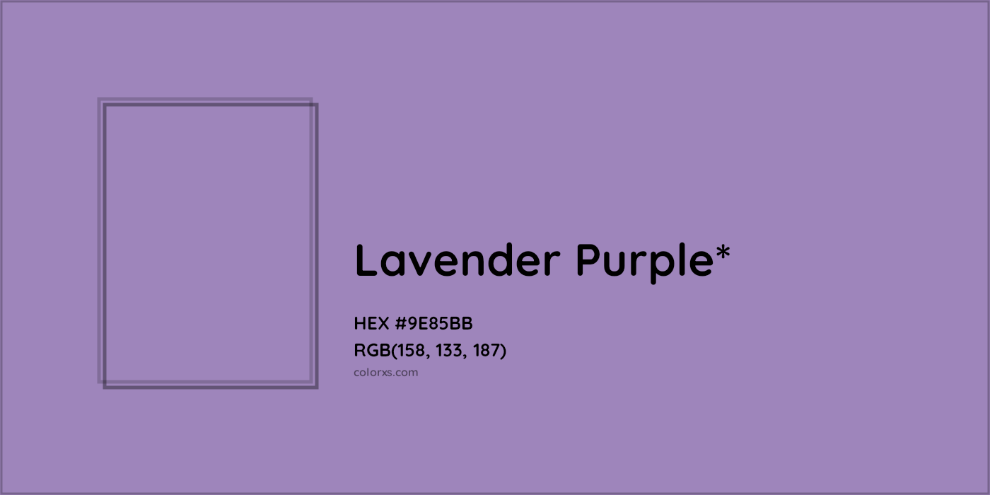 HEX #9E85BB Color Name, Color Code, Palettes, Similar Paints, Images