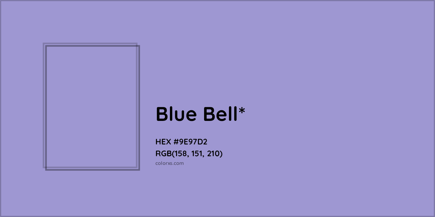 HEX #9E97D2 Color Name, Color Code, Palettes, Similar Paints, Images