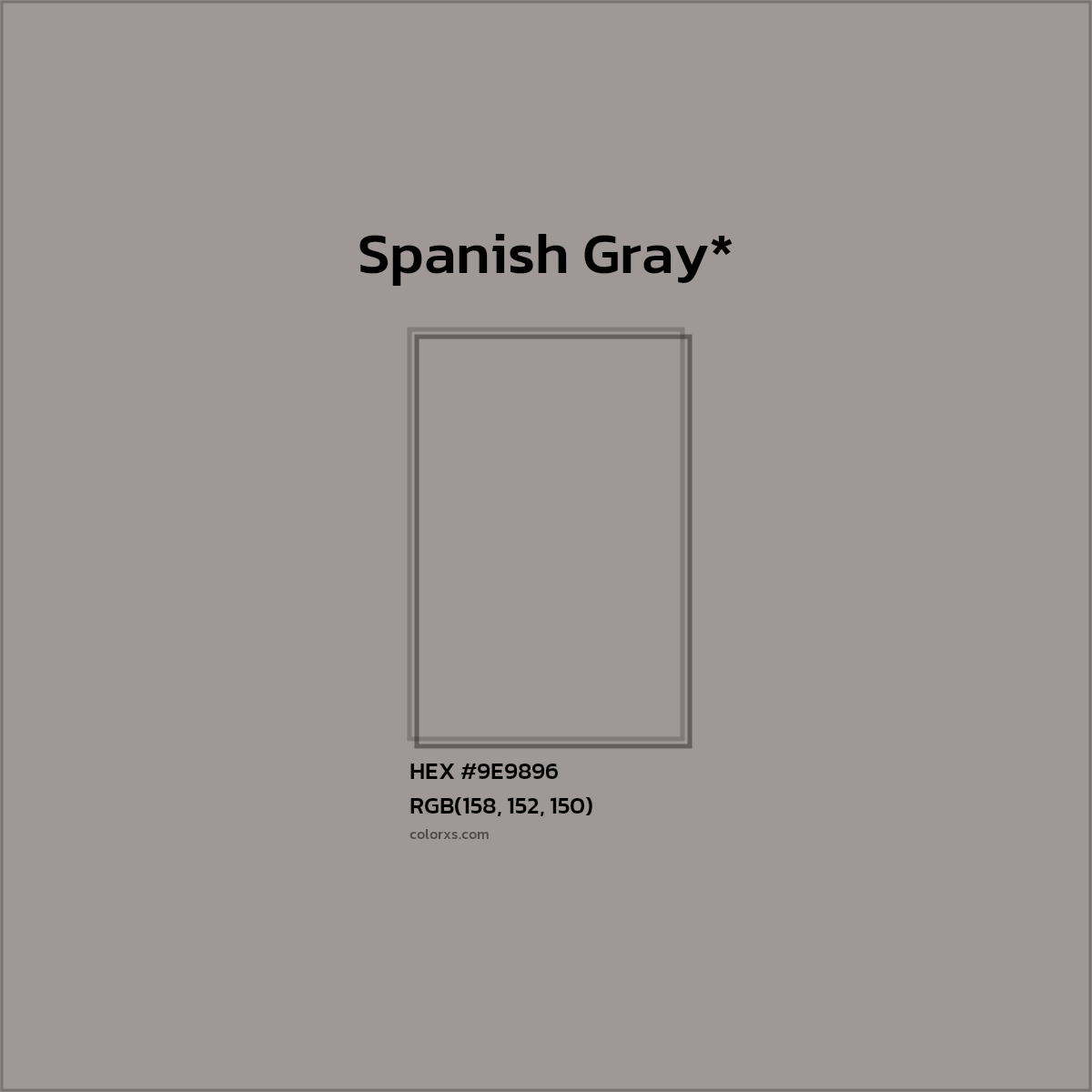 HEX #9E9896 Color Name, Color Code, Palettes, Similar Paints, Images