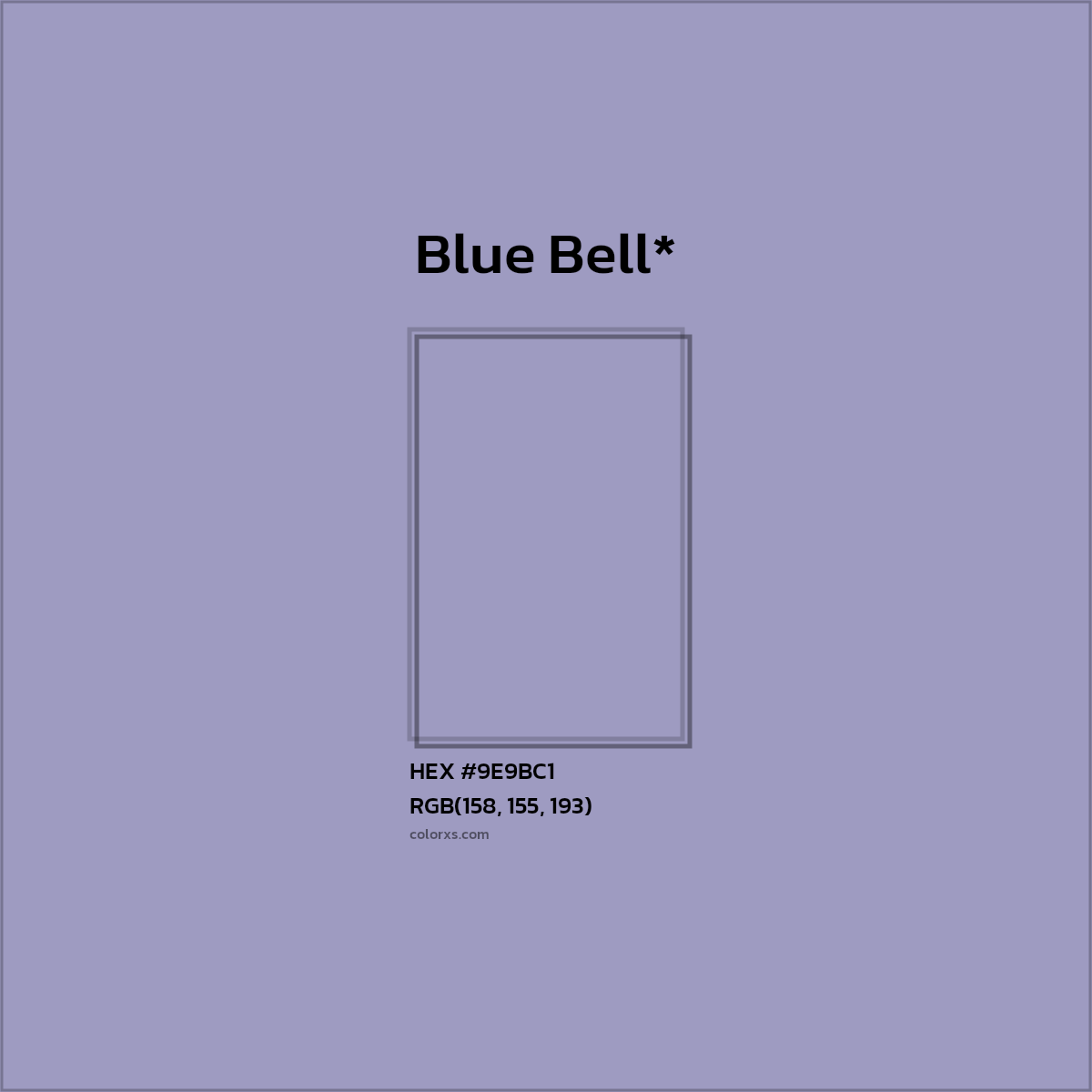 HEX #9E9BC1 Color Name, Color Code, Palettes, Similar Paints, Images