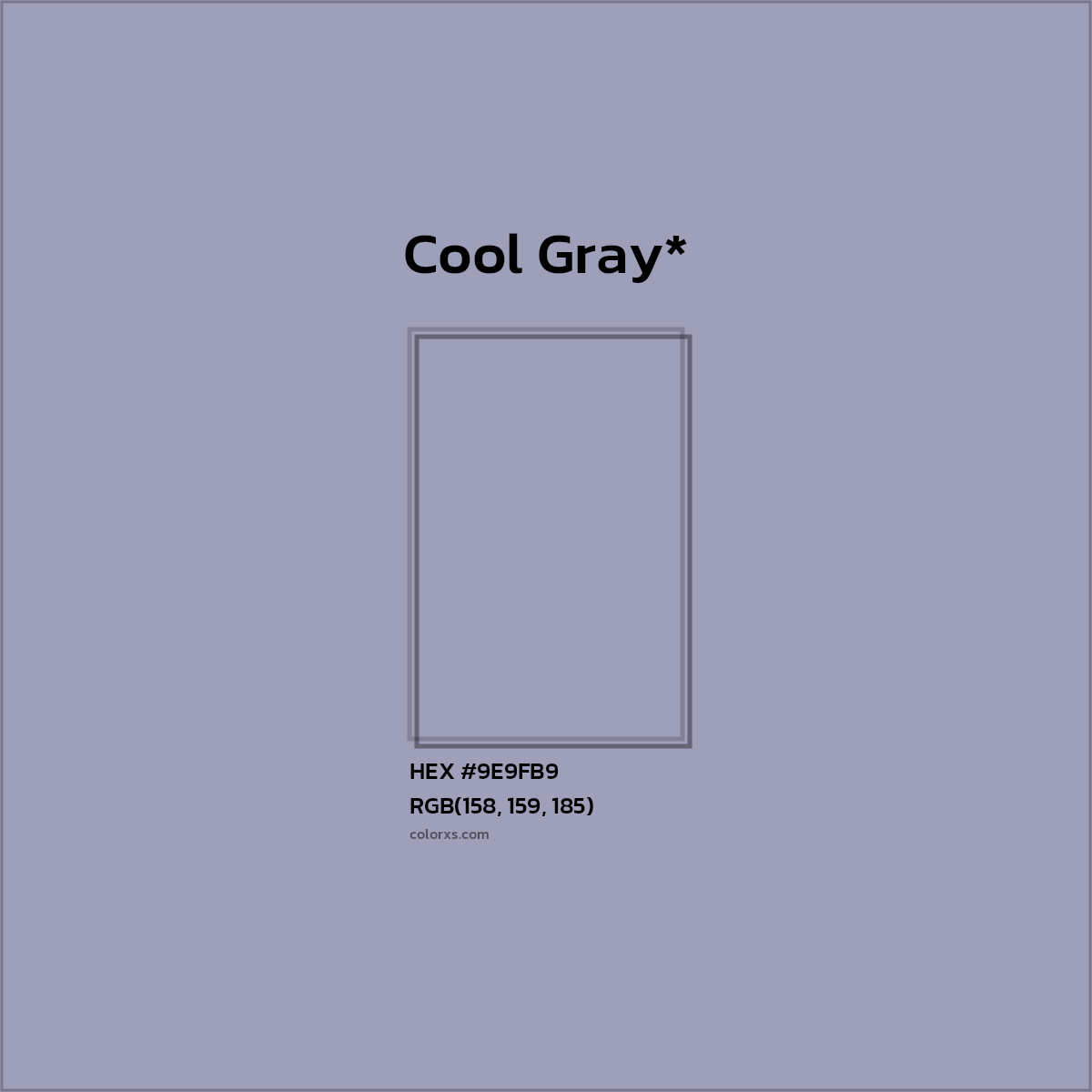 HEX #9E9FB9 Color Name, Color Code, Palettes, Similar Paints, Images