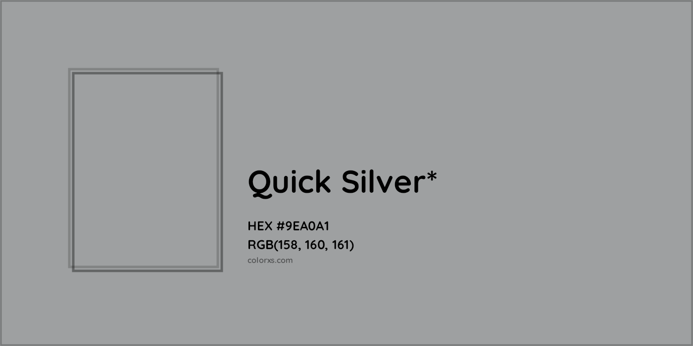 HEX #9EA0A1 Color Name, Color Code, Palettes, Similar Paints, Images