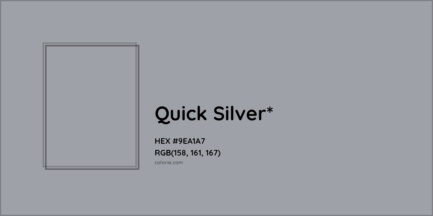 HEX #9EA1A7 Color Name, Color Code, Palettes, Similar Paints, Images