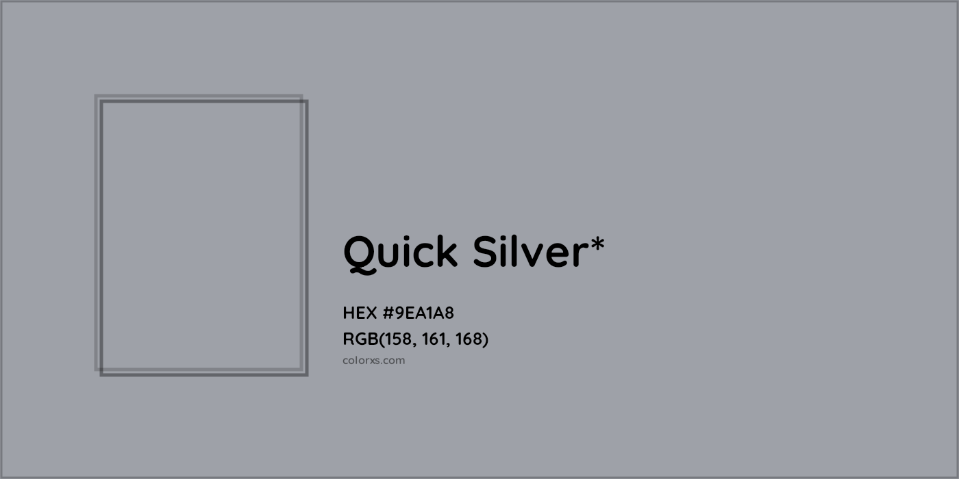 HEX #9EA1A8 Color Name, Color Code, Palettes, Similar Paints, Images