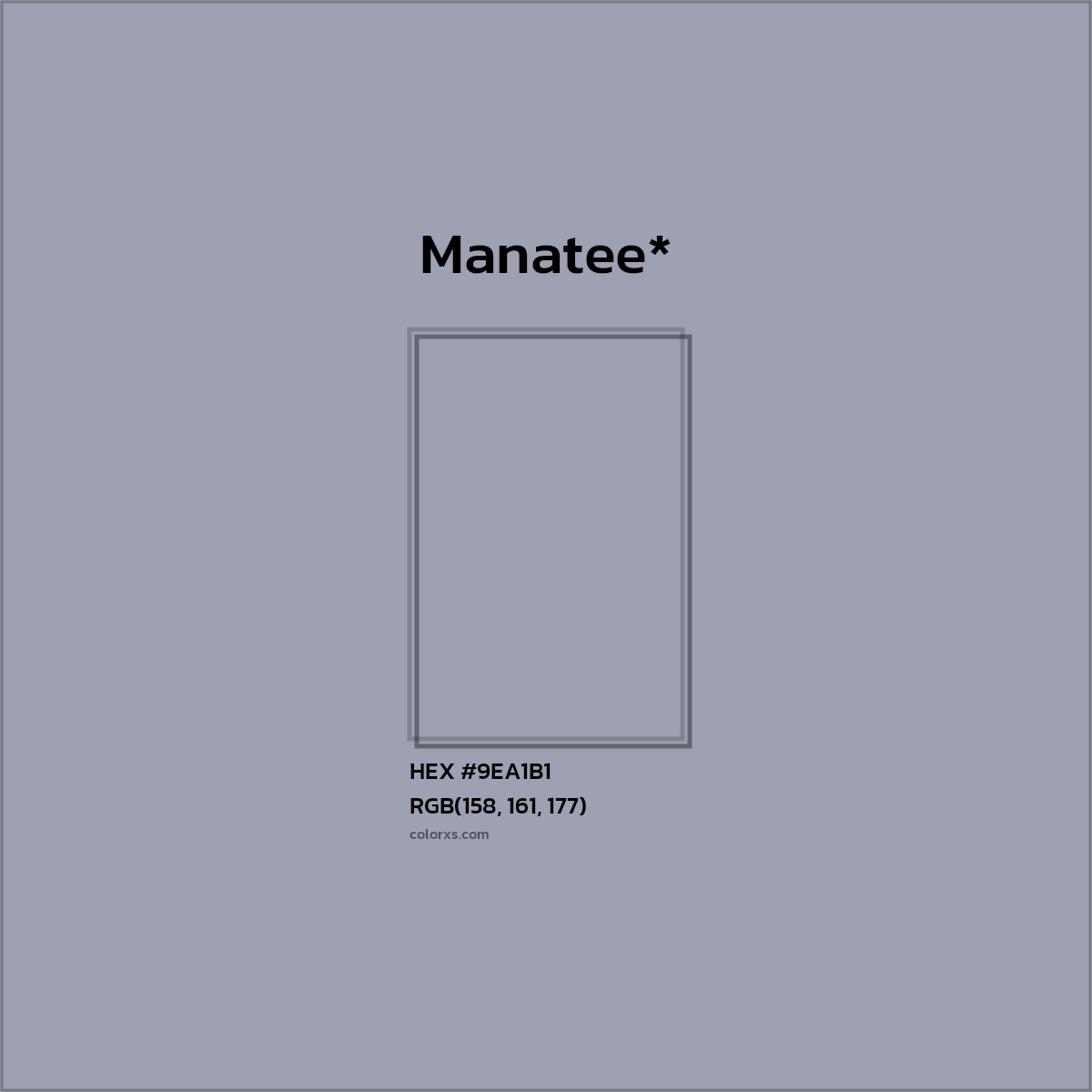 HEX #9EA1B1 Color Name, Color Code, Palettes, Similar Paints, Images