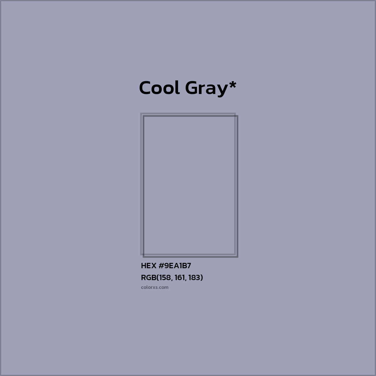 HEX #9EA1B7 Color Name, Color Code, Palettes, Similar Paints, Images