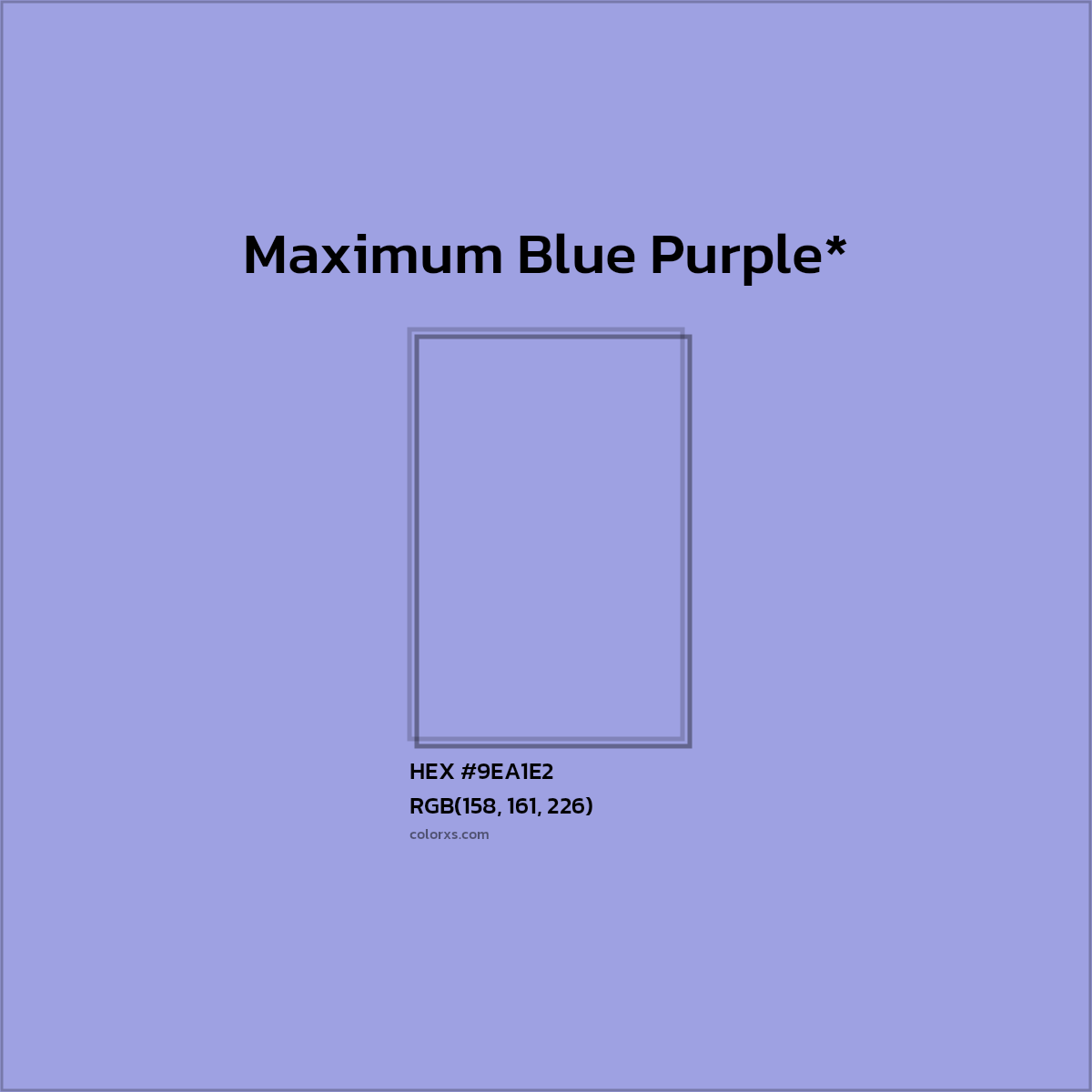 HEX #9EA1E2 Color Name, Color Code, Palettes, Similar Paints, Images