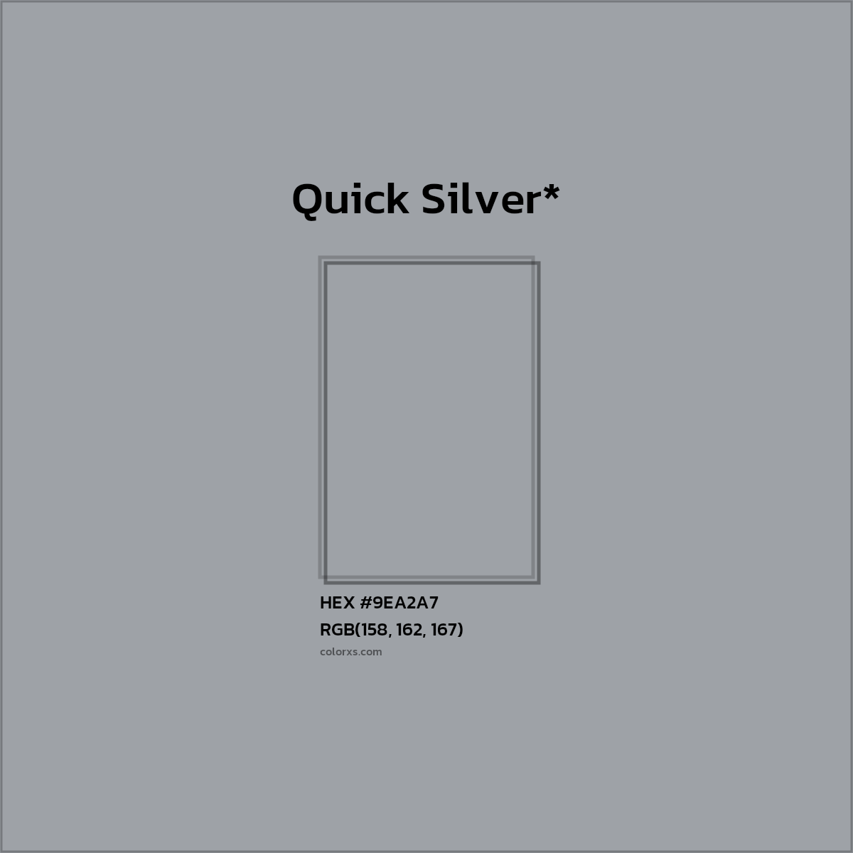HEX #9EA2A7 Color Name, Color Code, Palettes, Similar Paints, Images