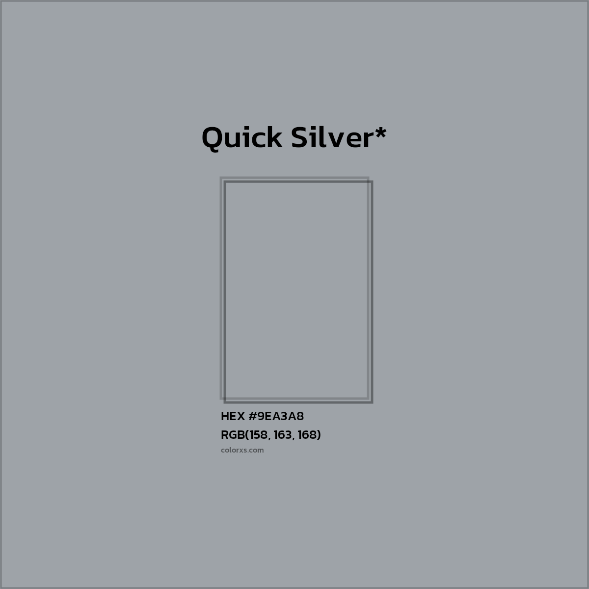 HEX #9EA3A8 Color Name, Color Code, Palettes, Similar Paints, Images