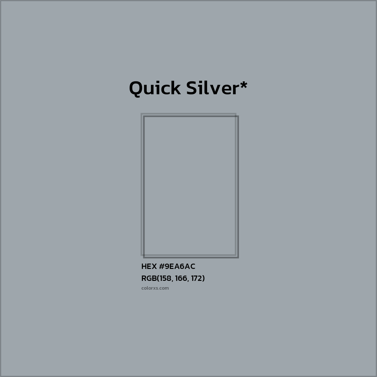 HEX #9EA6AC Color Name, Color Code, Palettes, Similar Paints, Images