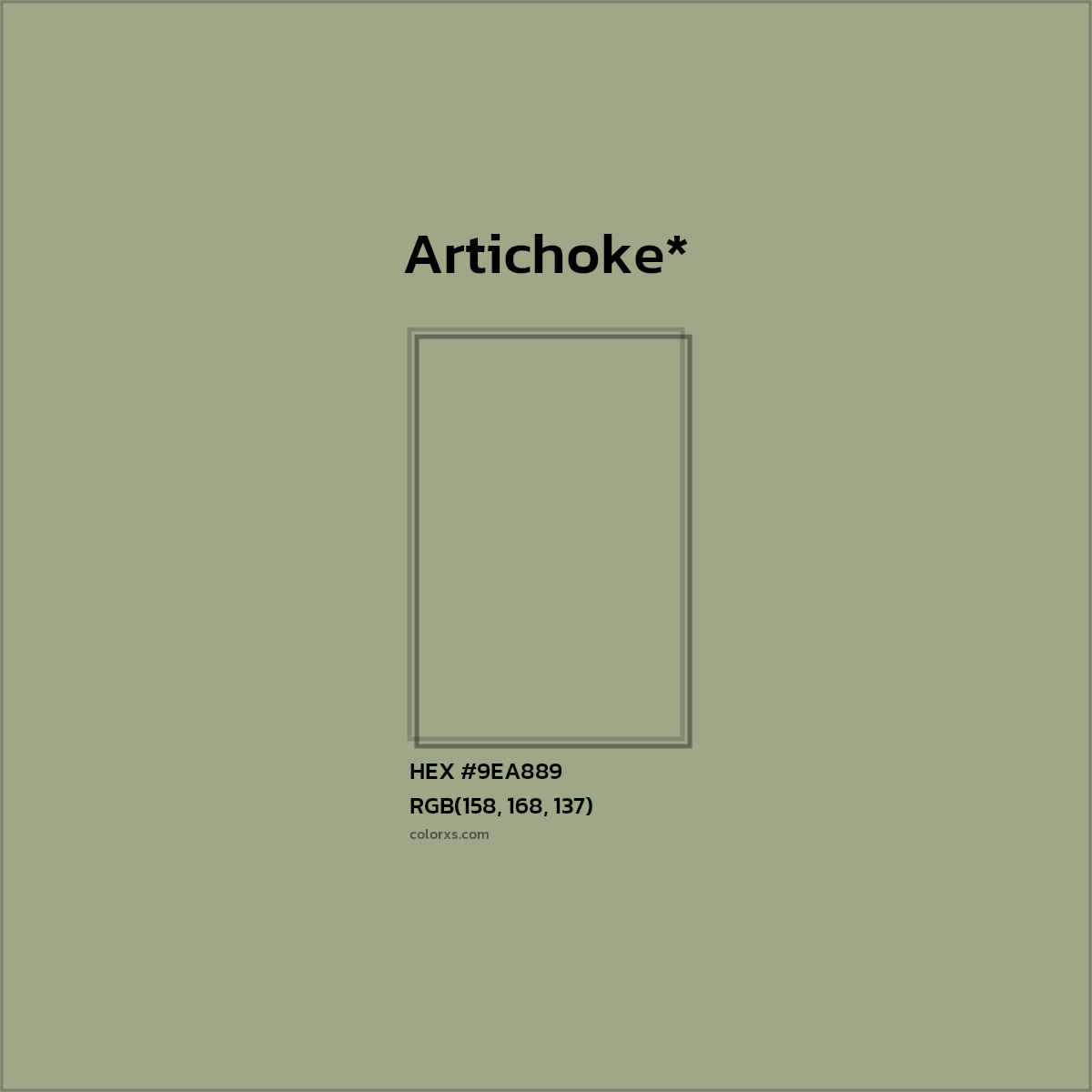 HEX #9EA889 Color Name, Color Code, Palettes, Similar Paints, Images