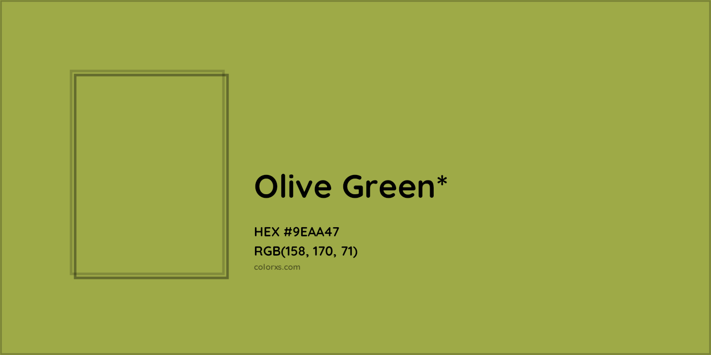 HEX #9EAA47 Color Name, Color Code, Palettes, Similar Paints, Images