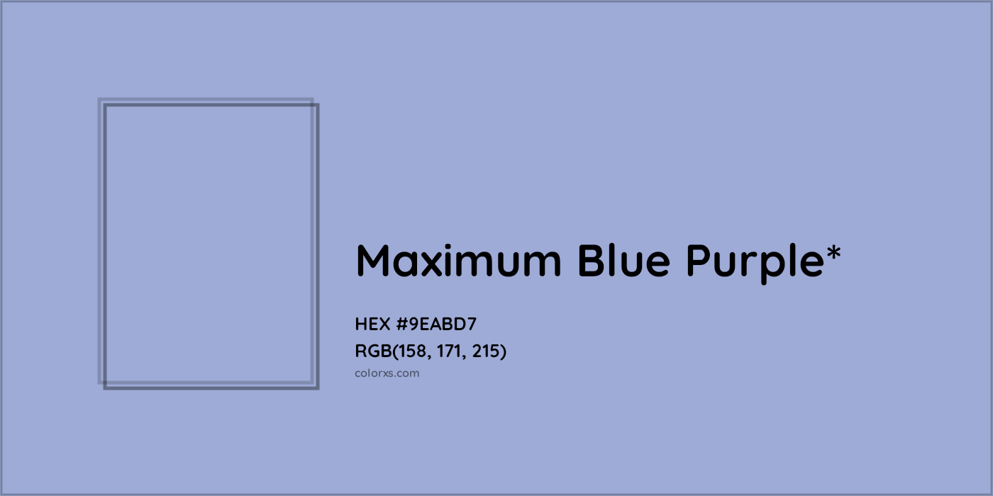 HEX #9EABD7 Color Name, Color Code, Palettes, Similar Paints, Images