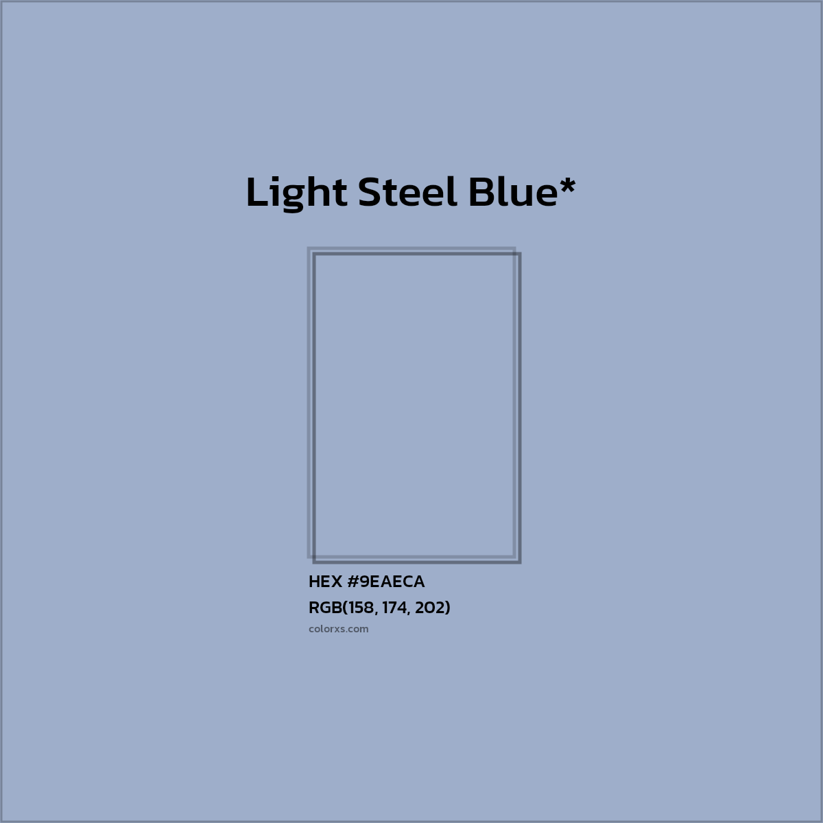 HEX #9EAECA Color Name, Color Code, Palettes, Similar Paints, Images