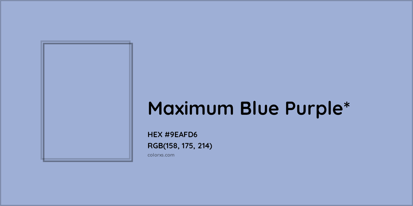 HEX #9EAFD6 Color Name, Color Code, Palettes, Similar Paints, Images