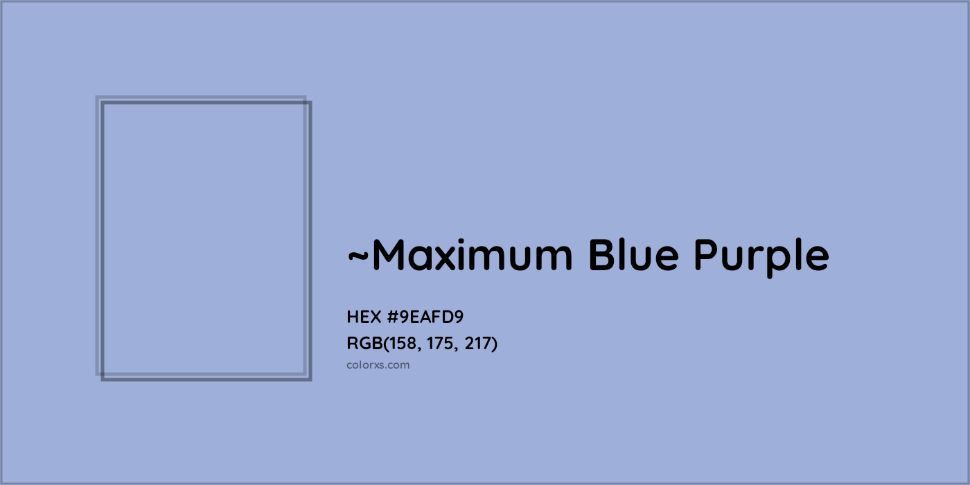 HEX #9EAFD9 Color Name, Color Code, Palettes, Similar Paints, Images