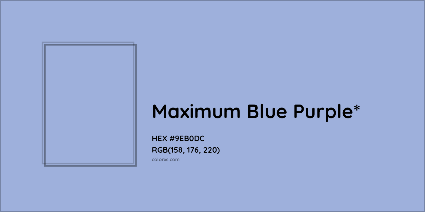 HEX #9EB0DC Color Name, Color Code, Palettes, Similar Paints, Images
