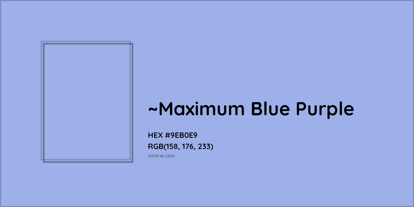 HEX #9EB0E9 Color Name, Color Code, Palettes, Similar Paints, Images