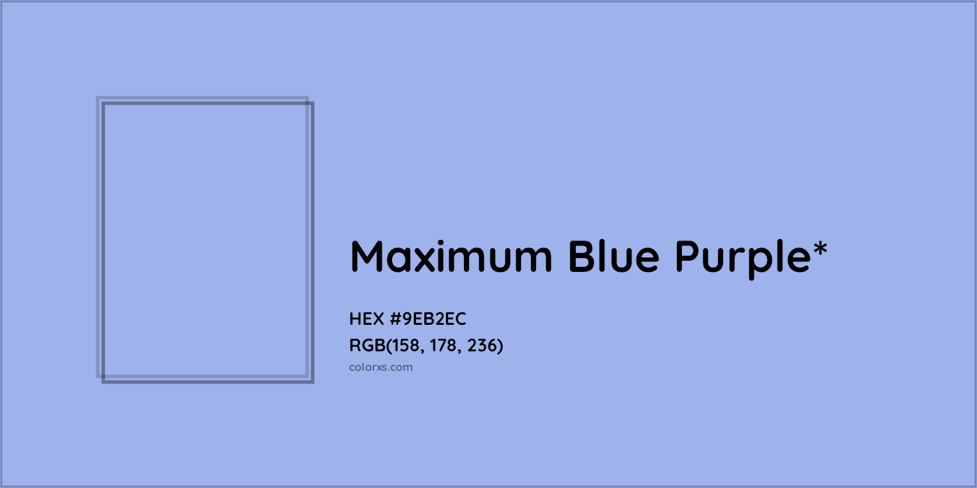 HEX #9EB2EC Color Name, Color Code, Palettes, Similar Paints, Images