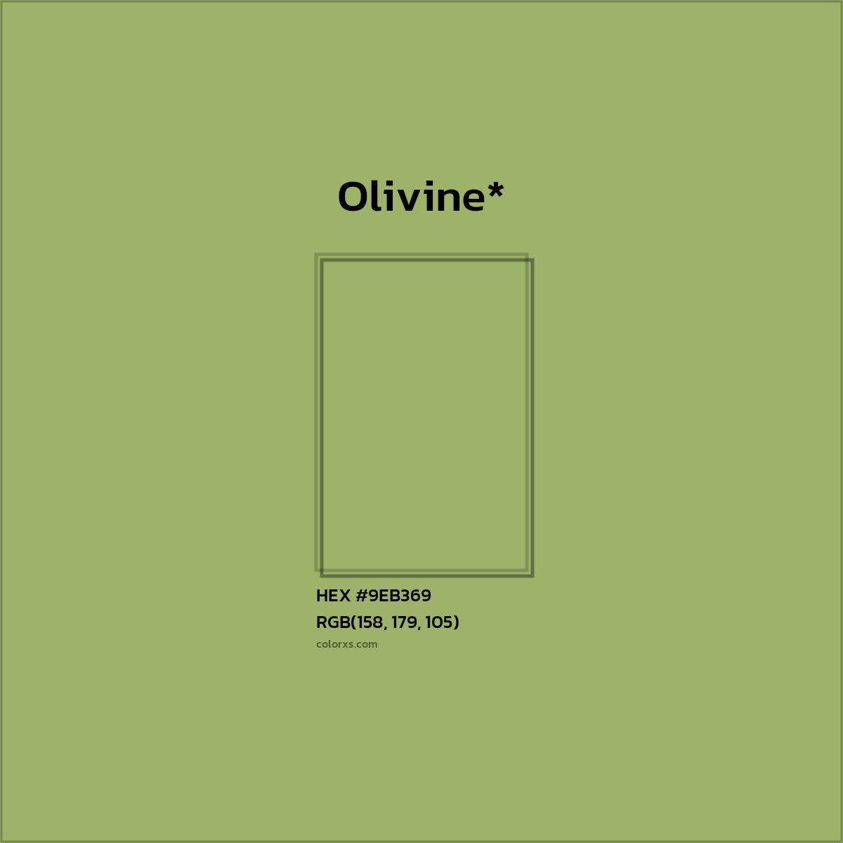 HEX #9EB369 Color Name, Color Code, Palettes, Similar Paints, Images