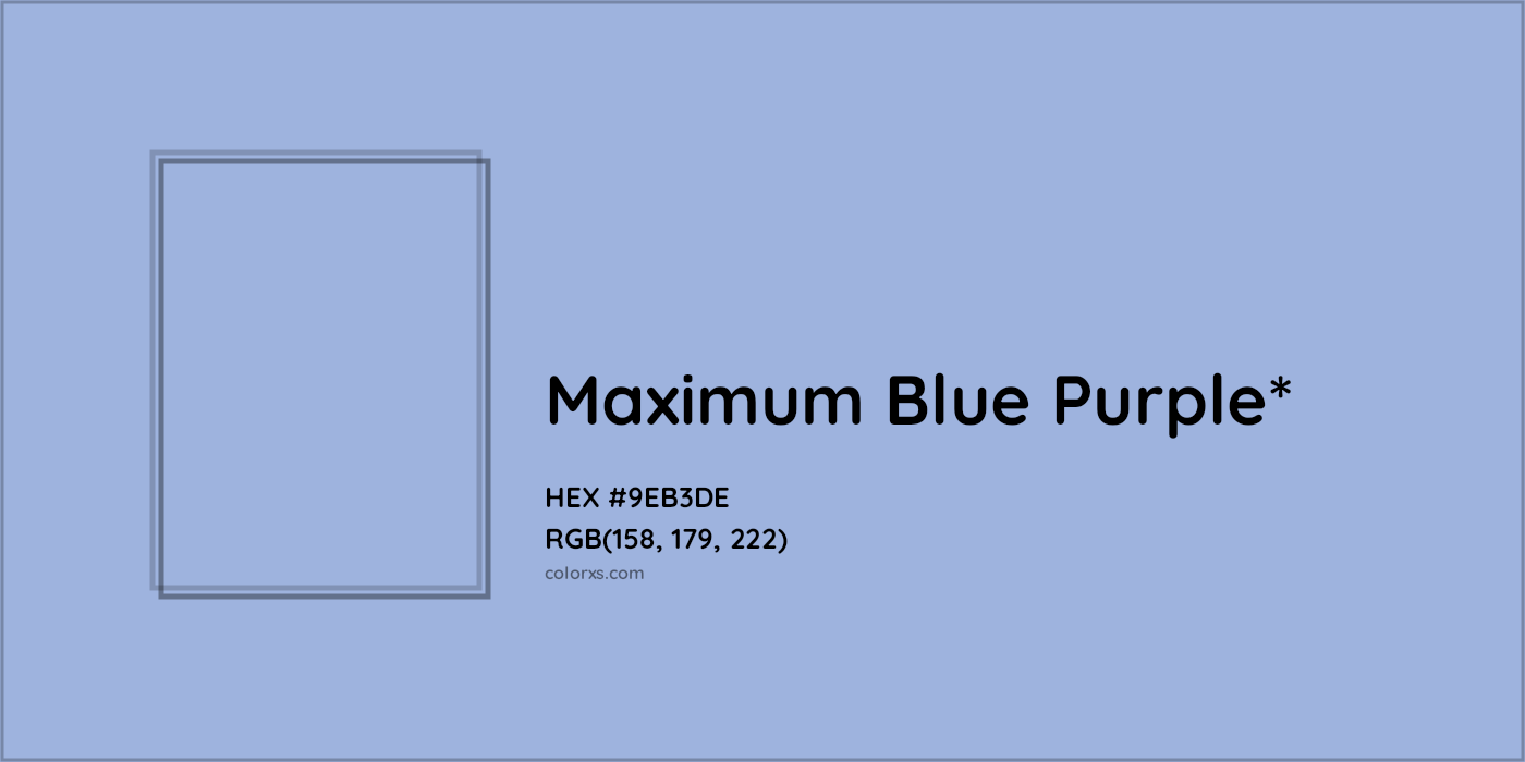 HEX #9EB3DE Color Name, Color Code, Palettes, Similar Paints, Images