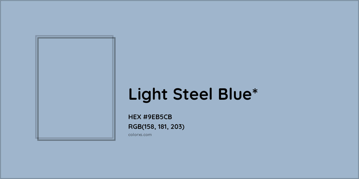 HEX #9EB5CB Color Name, Color Code, Palettes, Similar Paints, Images