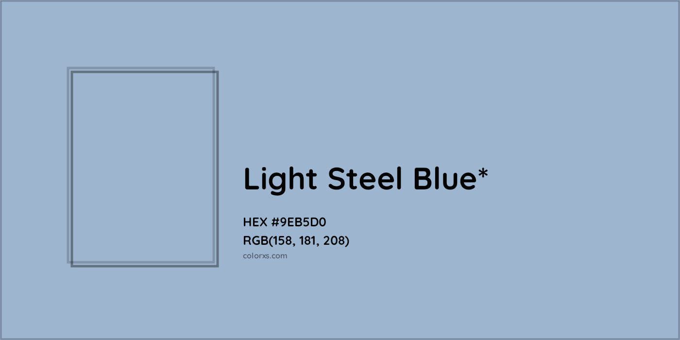 HEX #9EB5D0 Color Name, Color Code, Palettes, Similar Paints, Images