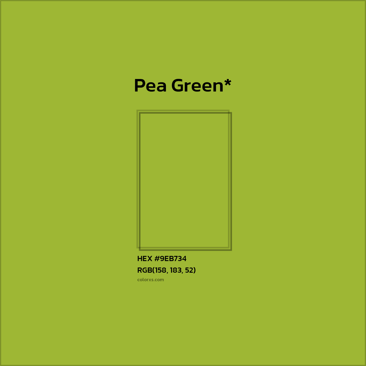 HEX #9EB734 Color Name, Color Code, Palettes, Similar Paints, Images