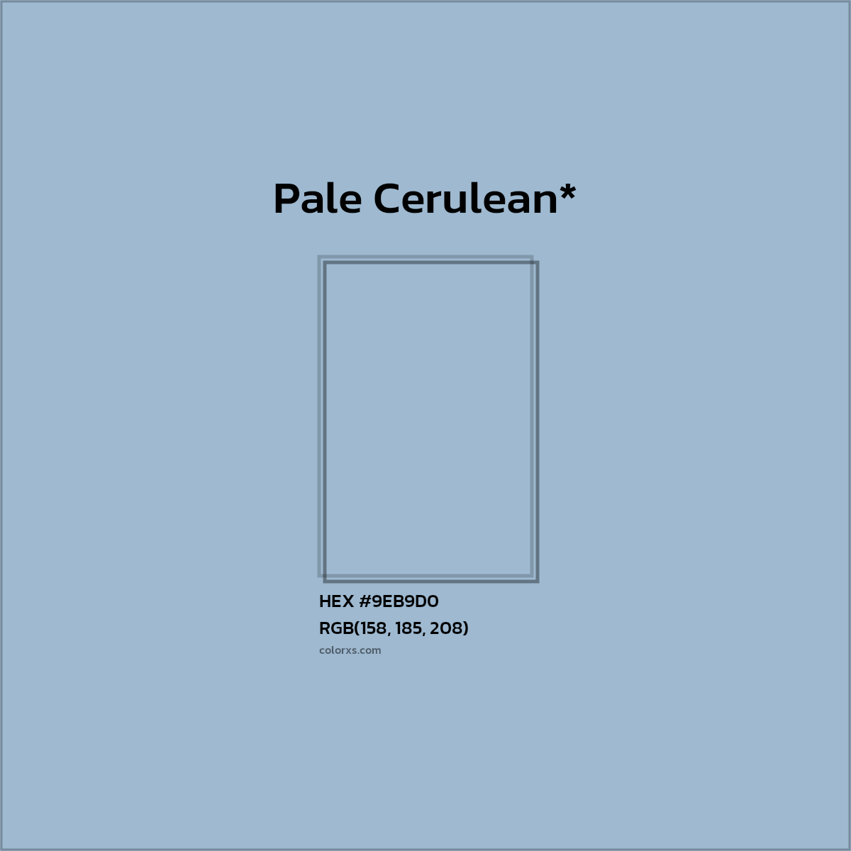 HEX #9EB9D0 Color Name, Color Code, Palettes, Similar Paints, Images