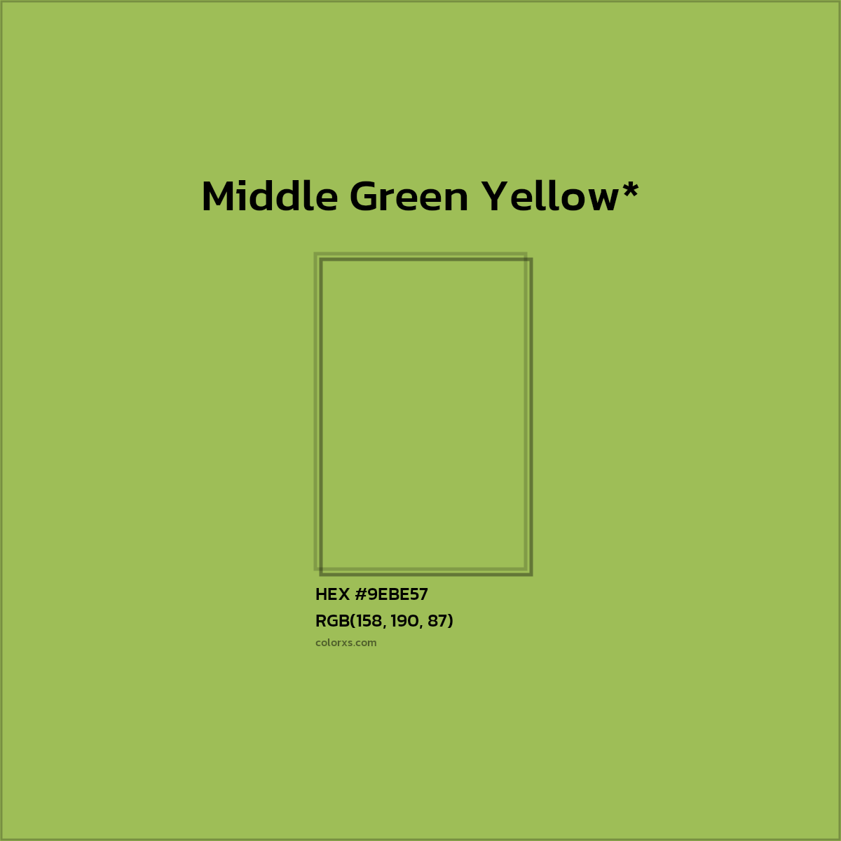 HEX #9EBE57 Color Name, Color Code, Palettes, Similar Paints, Images