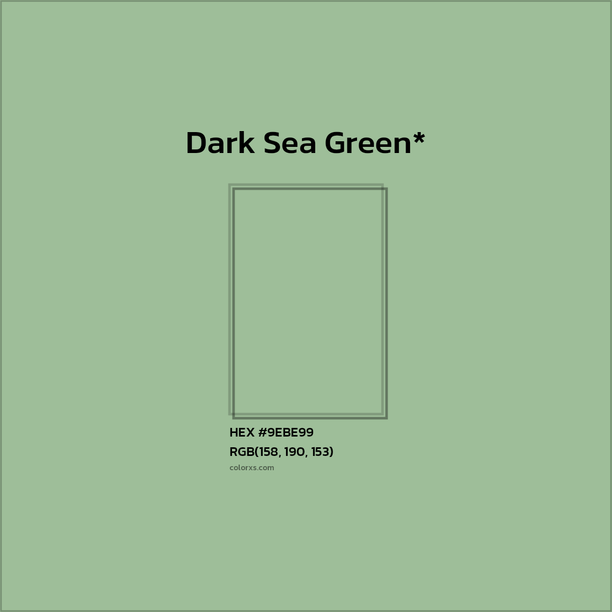 HEX #9EBE99 Color Name, Color Code, Palettes, Similar Paints, Images